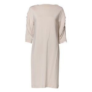 Roberto Cavalli Ivory Viscose Sheath Knee Length Women's Dress (Pre-Owned)